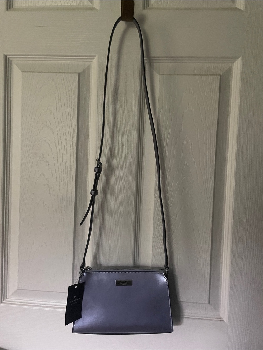 kate spade Lavender Gray Patent Leather Crossbody